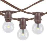 Novelty Lights 25' Warm White LED G30 Globe Outdoor String Lights