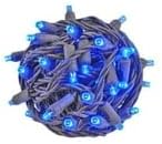 Novelty Lights 34ft 100 LED Blue Christmas String Lights, Brown Wire