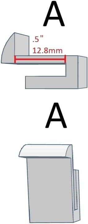 Cast Iron Patio Table Glass Retaining Clips Rim Spacer Replacement Parts for Outdoor Furniture Weather-Resistant Glass Protector Cushion Strips (Style A)