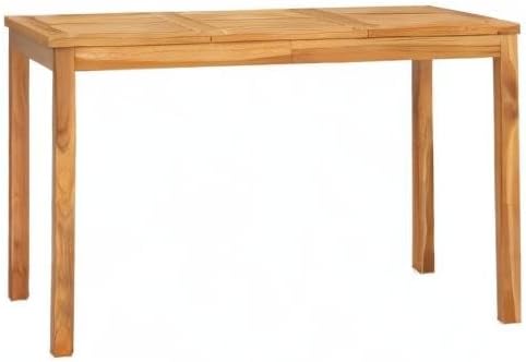 vidaXL Patio Dining Table, Patio Table, Garden Table, Garden Furniture for Front Porch Deck Lawn Backyard Terrace, Farmhouse, Solid Teak Wood