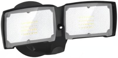 LEPOWER 28W Flood Lights Outdoor - 3000LM Brightness LED Security Lights | Switch Controlled Wall Mount Exterior Flood Light with 2 Heads, 5500K, IP65 Waterproof for Garage, Yard, Porch, Garden, Balck