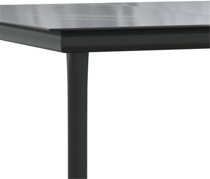BOWERY HILL 5-Piece Patio Dining Set, Black and Gray, Powder-Coated Steel Frame, PE Rattan with Cushions, Reclining Chairs, Weatherproof Outdoor Furniture for Garden, Terrace or Patio Dining