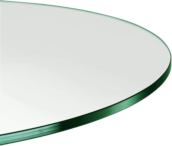 Dulles Glass 41 inch Round Glass Table Top - Tempered - 1/4" Thick Glass Surface, Safe Flat Polished, Multipurpose for Dining Table, Patio, Coffee and End Table
