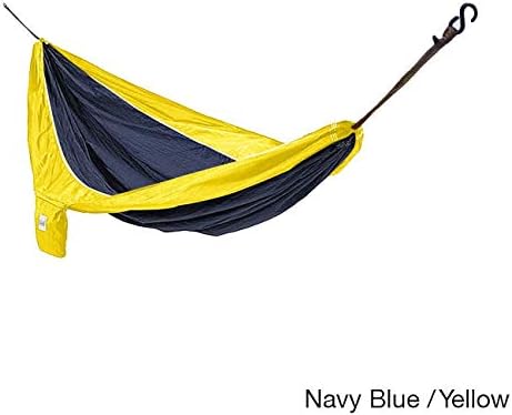 Parachute Silk Lightweight Portable Double Hammock In Blue / Brown