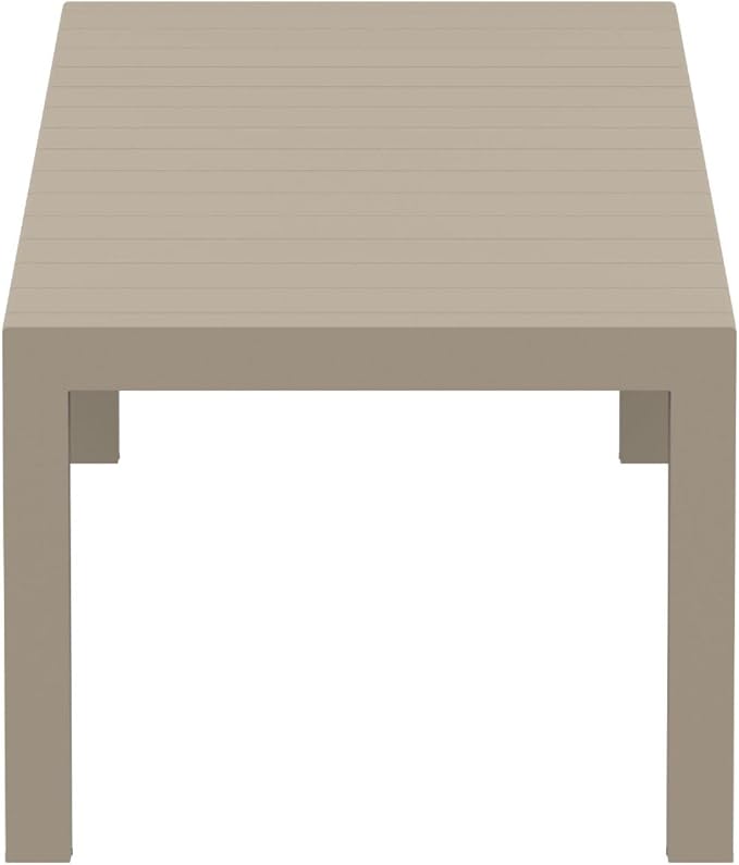 Compamia Vegas 118" Extendable Patio Dining Table in Dove Gray, Commercial Grade