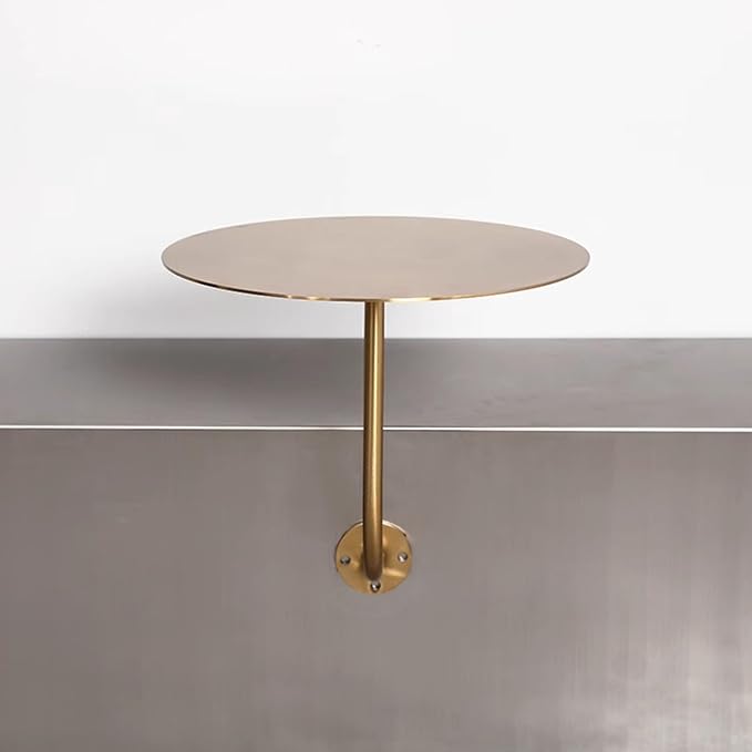 Stylish Round Bistro Pub Table - Silver Stainless Steel Wall-Mounted Cocktail Table for Indoor/Outdoor Dining - Compact 30x30x45cm Bar Table