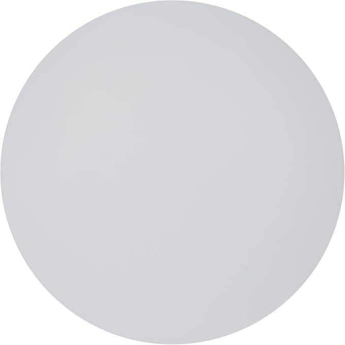 LeisureMod Bello 31" Round Outdoor Dining Table, Modern Black Metal Patio Bistro Table with Pedestal Base, Weather-Resistant Accent Table for Balcony, Garden, Deck, Backyard & Cafe, White