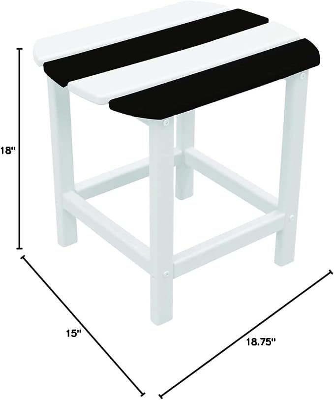 NewTechWood St Charles Zebra Plastic Outdoor Side Patio Table