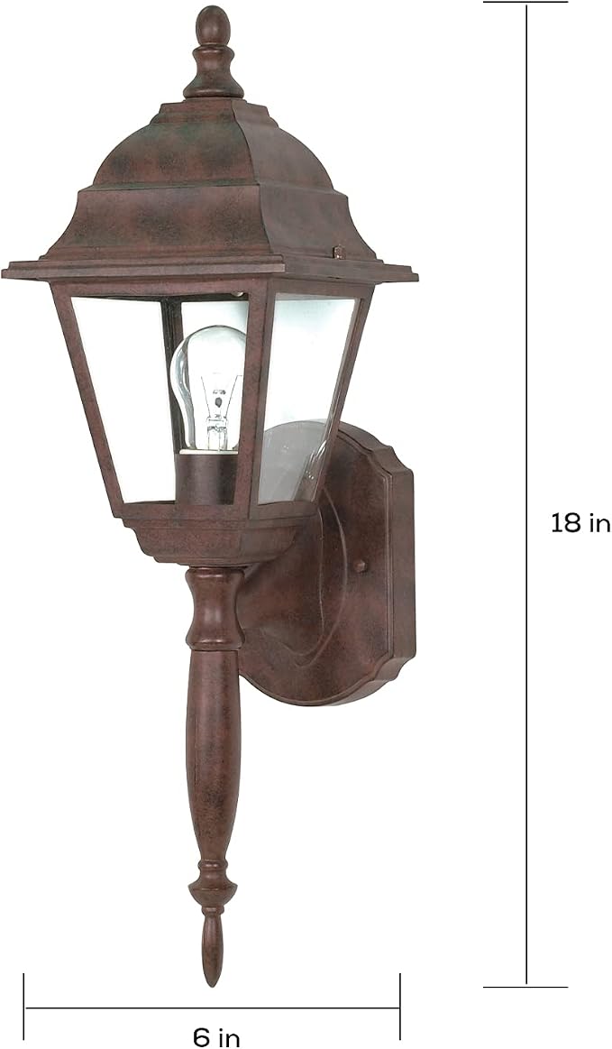 Nuvo 60/541 One Light Outdoor Wall Mount, Bronze/Dark