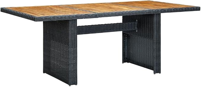 9 Piece Patio Dining Set with Cushions Poly Rattan,Outdoor Dining Set,Garden Dining Set,Terrace Tables and Chairs,Lounge Seat,Garden Furniture,for Homes,Offices,Living Room,Cafes,Dark Gray