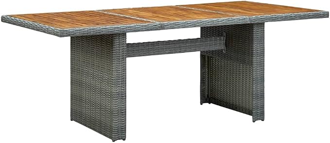 9 Piece Patio Dining Set with Cushions Poly Rattan,Outdoor Dining Set,Garden Dining Set,Terrace Tables and Chairs,Lounge Seat,Garden Furniture,for Homes,Offices,Living Room,Cafes,Light Gray