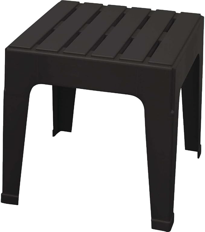 Adams Big Easy Black Square Resin Stackable Side Table
