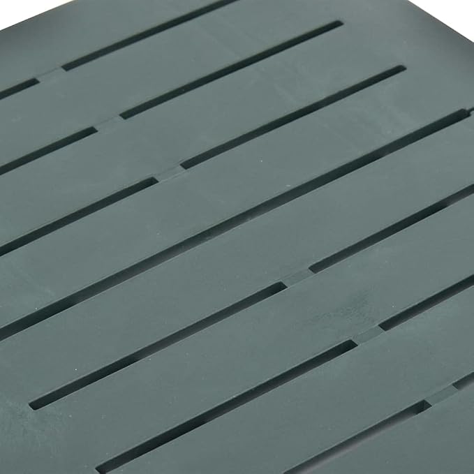 Folding Garden Table, Green Plastic Square Side Table for Outdoor Patio and Balcony, Portable Small Picnic Table for Camping and Terrace, 17.7 x 16.9 x 19.7 Inches