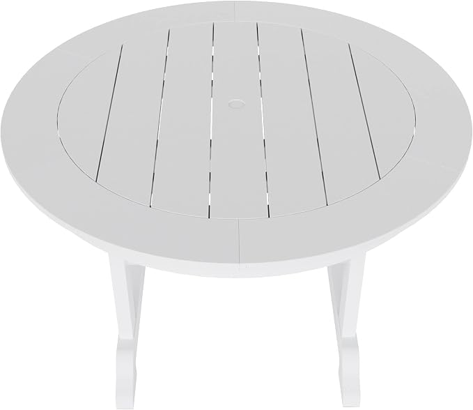 HDPE Laguna 47" Round Dining Table,White