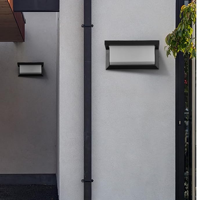 5000K Daylight White Exterior Wall Light, 2Packs Modern LED Exterior Light Fixture Wall Mount Ip65 Waterproof, Wall Porch Light for Garage Walkway Hallway Backyard Garden(2packs)