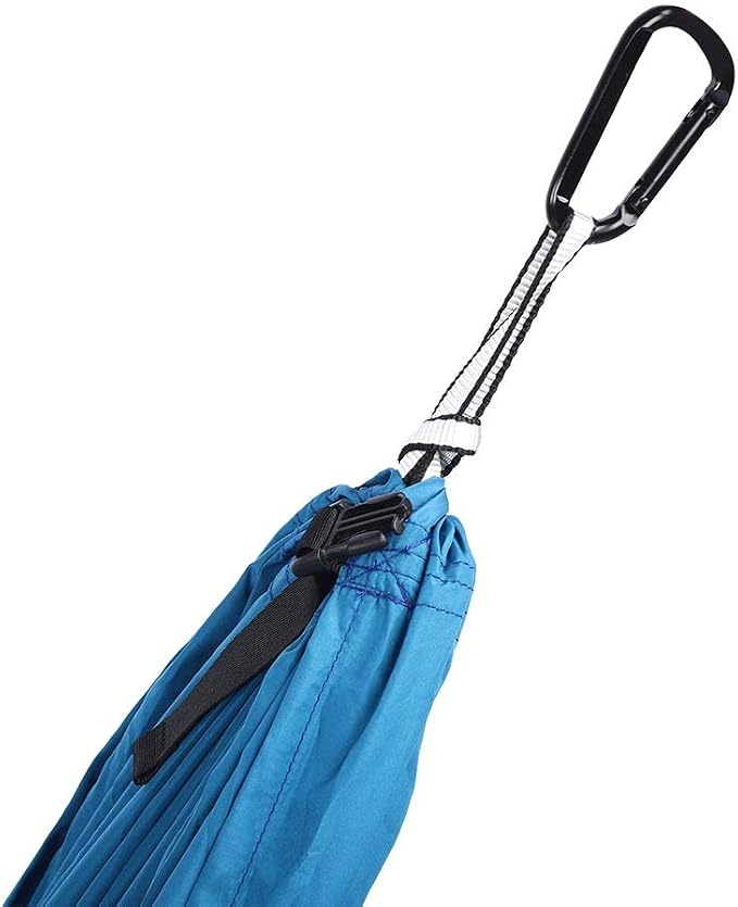 Breathable Hanging Chair Bed, 260x140cm Dual Use Portable Hammock Swing, Garden Hammock with Steel Buckle for Camping Courtyard Corridor Outdoor (Peacock Blue)