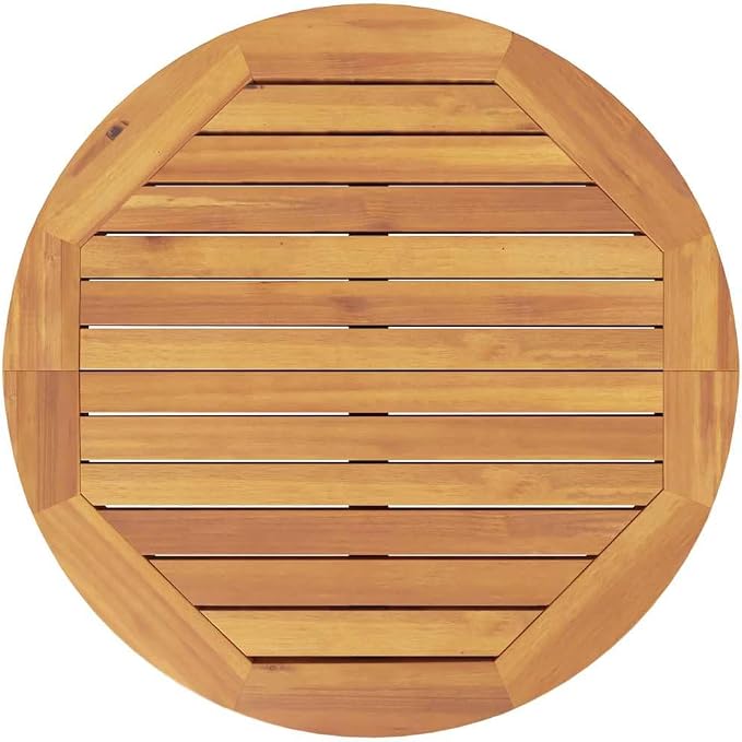 vidaXL Bar Table, Outdoor Pub Table, Bistro Table, Counter Height Table for Balcony Porch Garden Deck Backyard, Farmhouse, Solid Acacia Wood