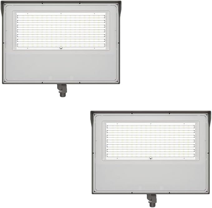 Dusk to Dawn 200W Outdoor LED Flood Light with 1/2" Knuckle Mount (Plate Included), 5000K 28000LM 100-277V, ETL Waterproof LED Security Flood Lighting for Sign/Flagpole/Tree/Yards/Advertising Boards
