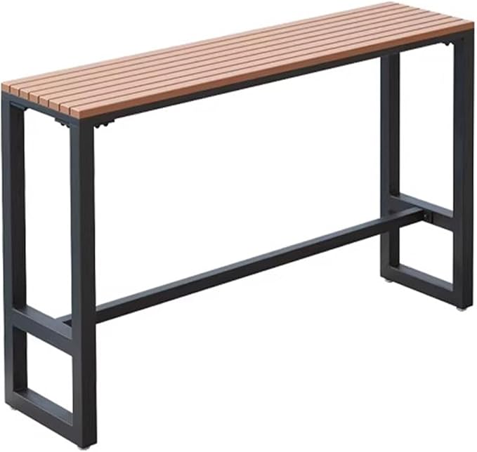 Extra Long Outdoor Bar Height Table, Patio Bar Tables High Counter Table, Weather Resistant Pub Tables for Poolside Garden Balcony Restaurant Cafe, Indoor or Outdoor Use(47.2"x15.7"x40.5")