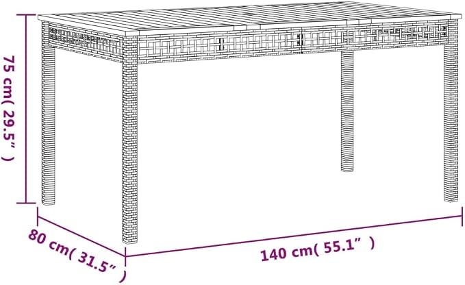 5 Piece Patio Dining Set with Cushions Beige Poly Rattan Outdoor Garden Table and Chairs Set for Backyard Deck, UV-Proof Wicker Dining Furniture with Tempered Glass Top and Removable Washable Covers