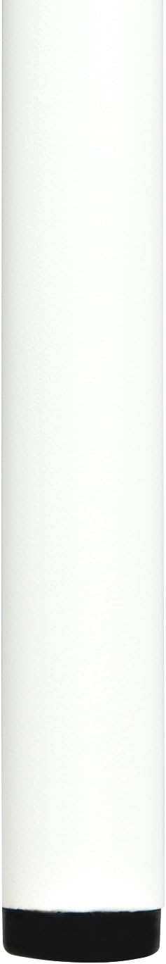 LeisureMod Devon Dining Table with Glass Top and Aluminum Base, Modern Bistro Table for Indoor and Outdoor Use (White)