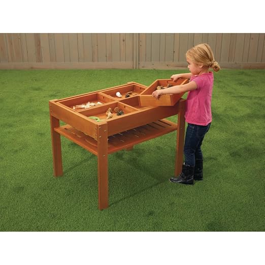 Outdoor Sorting Table with Lid, Outdoor Learning, Sensory Outdoor Playset for Kids