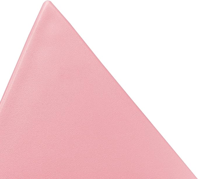 LeisureMod 15.75" Triangular Side Table, Stackable Plastic Accent End Table for Indoor & Outdoor Use, Weather-Resistant Modern Patio & Living Room Table, Set of 4, Pink