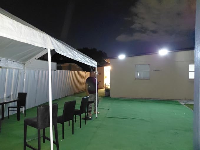 MDCMDCM Solar Motion Lights Outdoor Waterproof - 3000LM LED Security Lights Motion Outdoor with Dual PIR, 270° Wide Angle IP65 Solar Flood Lights Outdoor for Yard Garage Patio Fence Garden