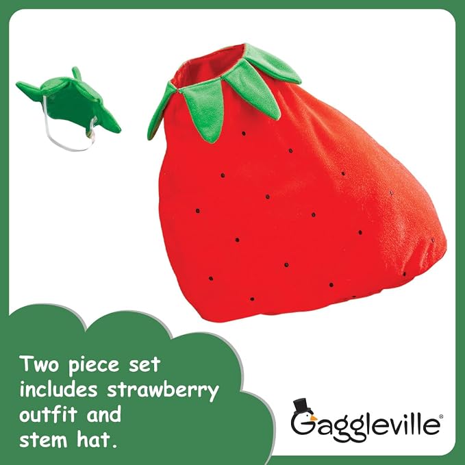 Gaggleville Strawberry Goose Outfit, Fits Large 23" H Statue, by Fox | Valley Traders