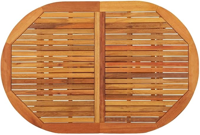 vidaXL Outdoor Dining Table, Extendable Patio Table, Garden Table with Umbrella Hole, Garden Furniture for Porch Deck, Farmhouse, Solid Eucalyptus Wood