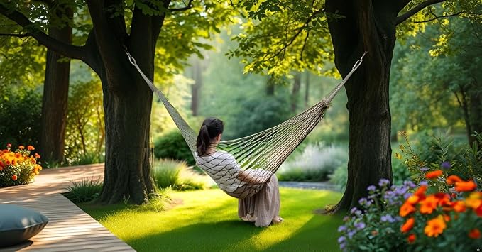 Hammock Hanging Mesh Strong Thick Nylon Rope Hammock Swinging Hammock Seat Travel Hanging Swing Chair