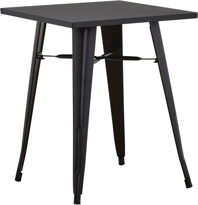 CenPro Commercial Steel 36" x 36" Black Standard Height Outdoor Table | Restaurants, Bars, Wineries, Patios, Residential | (#32Q-141)