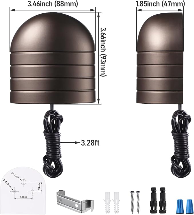 LEONLITE 6-Pack RGBCW Low Voltage LED Deck Lights, Color Changing | 5 Color Changing Modes, CRI90, 12-24V AC/DC, Anti Glare Step Railing Light, Fence Down Light, IP65, Oil Rubbed Bronze