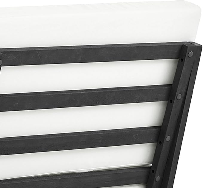 Outdoor Furniture Patio Couch, Weather Resistant 3-Seater Patio Sofa with Removable Cushion, Black Solid Wood Frame for Porch & Backyard Seating - Beige