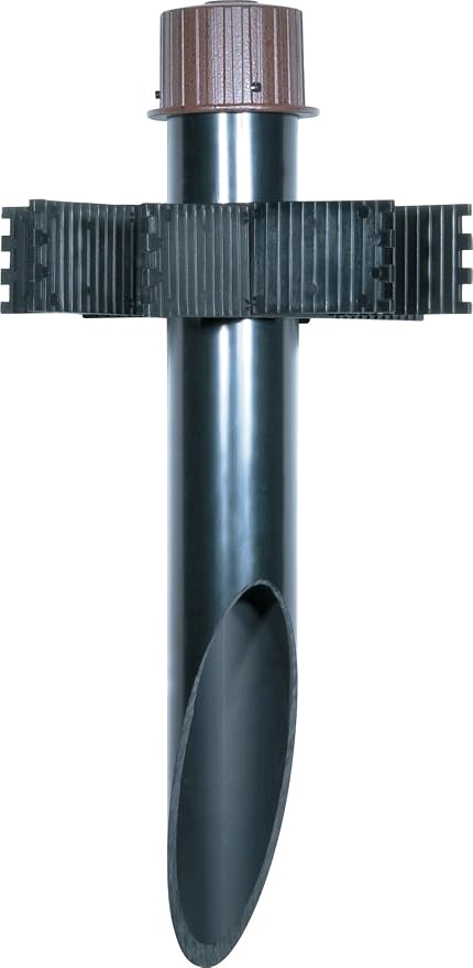 Nuvo Lighting SF76/639 2-Inch by 18-Inch PVC Mounting Post Die Cast Aluminum Cap Durable Outdoor Landscape Pathway Lighting, Old Bronze