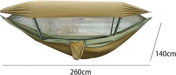 Camping Hammock with Canopy Anti Roll Widened 300kg Capacity Tree Hammock for Backyard Lounging Backpacking Open Air Activities