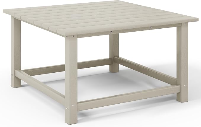 Costaelm Outdoor Kids Table, Toddler Dinner Table Baby Desk Outdoor Childrens Party Tables for Arts & Crafts, Snack Time, Multi-Activity Desk for Ages 2-8 in Classroom/Outside, Sand