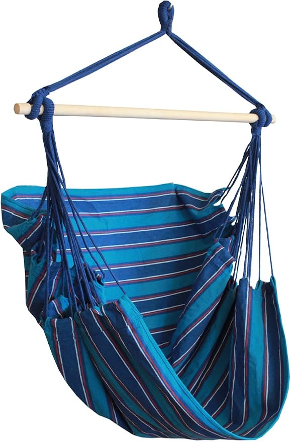 Woven Hammock Chair, Blue