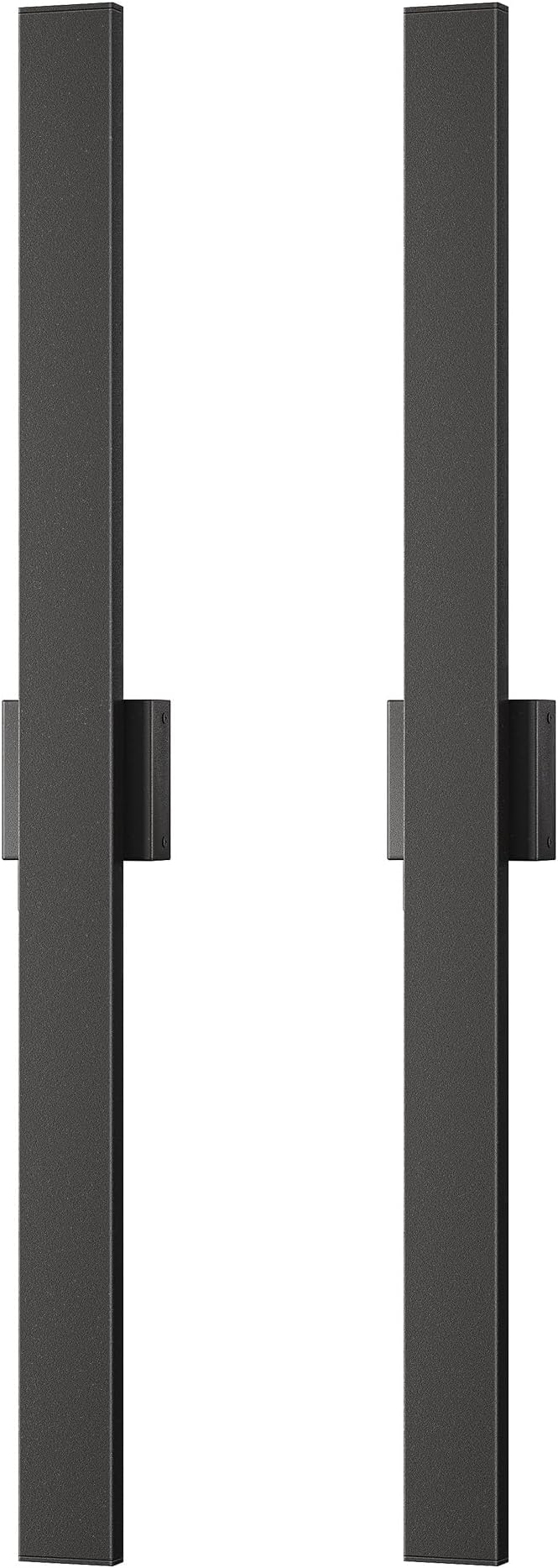 EDISHINE 2 Pack Modern Outdoor Wall Lights Dimmable, 39.3" Linear Led Exterior Wall Light, 3CCT, Iron & PC, IP65 Waterproof, Long Exterior Lighting Fixtures for Front Door, Stair, Black