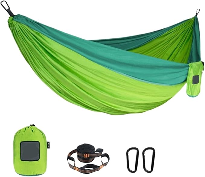 Portable Nylon Parachute Fabric Single and Double Size Outdoor Camping Hiking Garden Hammock