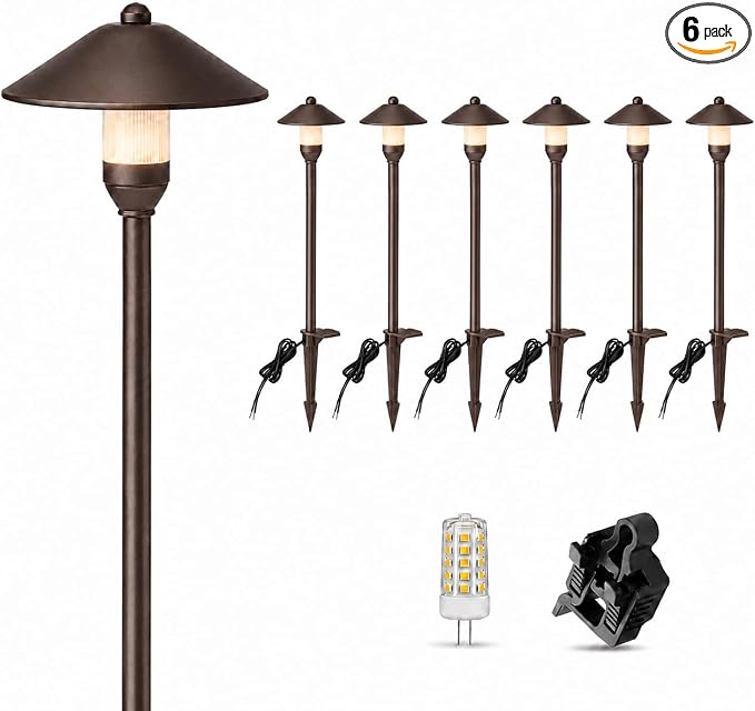 HIBOITEC 3W Low Voltage Landscape Lihgts 2700K 6 Packs
