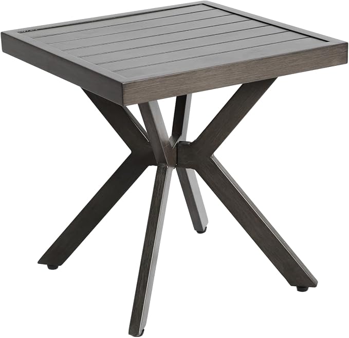 Aluminum Cast Side Table, Versatile for Indoor or Outdoor Use, Lightweight and Portable, Comes with Protective Coating for Longevity