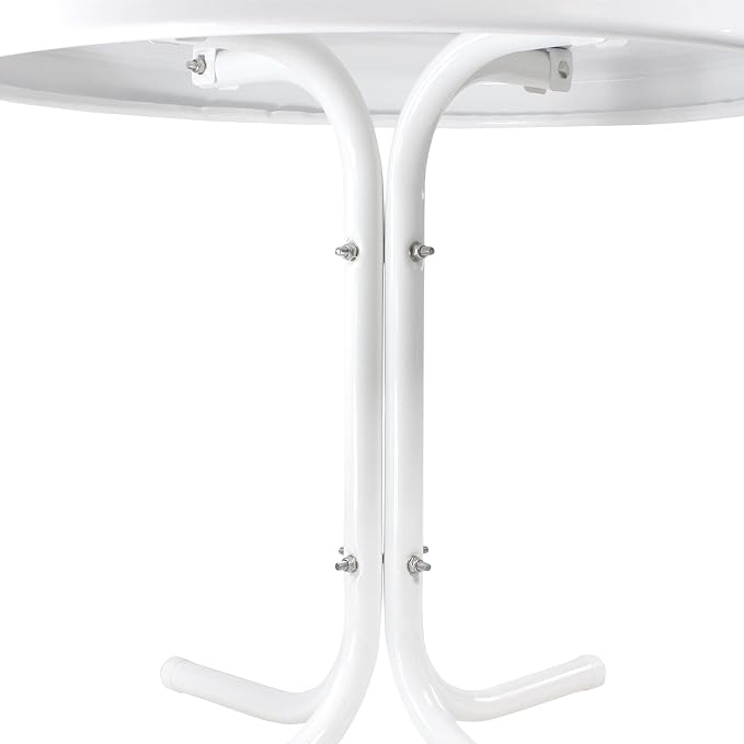Northlight 22" Outdoor Retro Tulip Side Table White