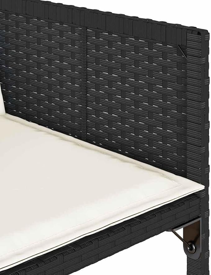11-Piece Garden Dining Set for 10 People, Rectangular Patio Table and Chairs, Synthetic PE Rattan Outdoor Furniture, Weather-Resistant Backyard Tableware, Black