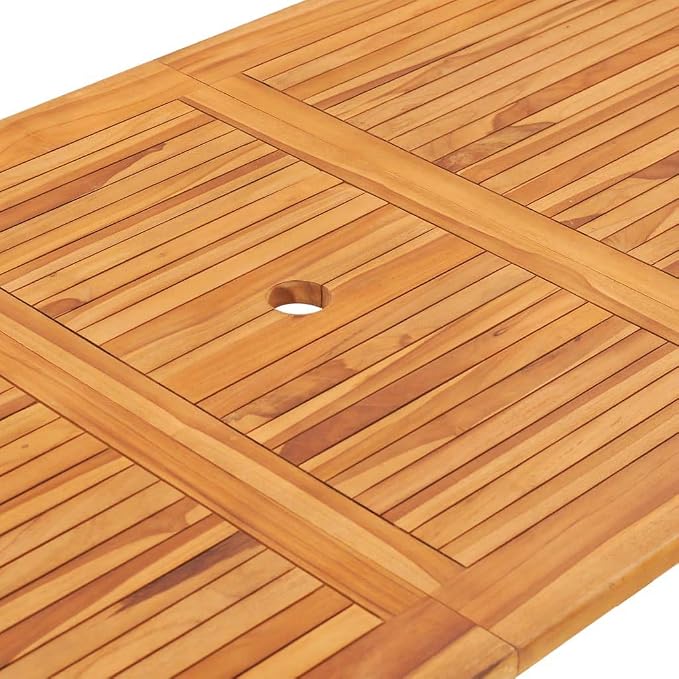 Folding Bistro Table 23.6"x23.6"x25.7" Solid Teak Wood, Outdoor Poolside Garden Lawn Bistro Portable Leisure Standing Side Table