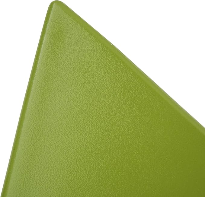 LeisureMod 15.75" Triangular Side Table, Stackable Plastic Accent End Table for Indoor & Outdoor Use, Weather-Resistant Modern Patio & Living Room Table, Set of 4, Green