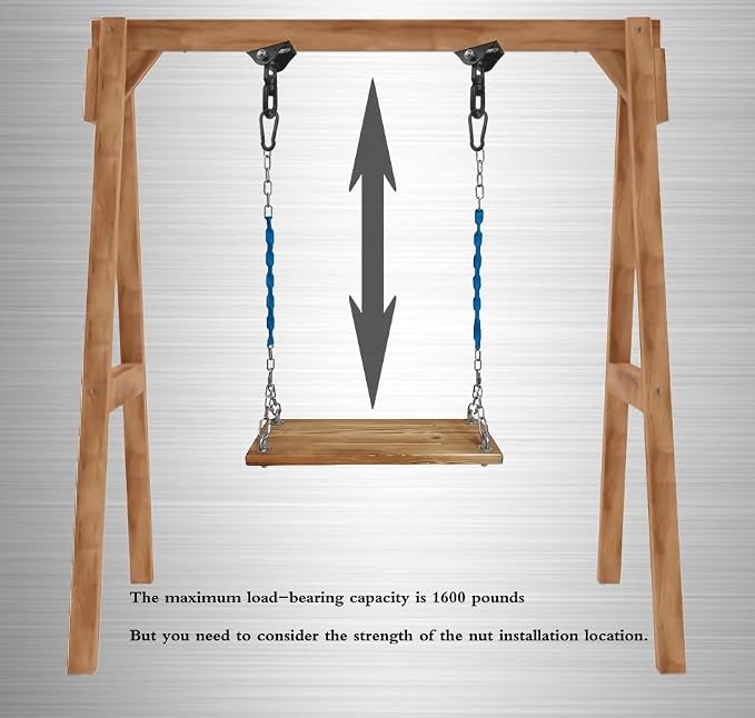 180 ° Swing/360 ° Rotation Hammock Rocking Chair Heavy-Duty Ceiling Hook, Capable of Bearing 1200 pounds, Including Installation Tools,Swinging Ceiling Hooks for Trees, Yoga, and Gyms.(1pc)