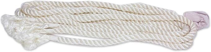 NOVICA Natural Off White Hand Woven Nylon Mayan 2 Person XL Rope Hammock with Hanging Accessories, 'Caribbean Beach' (Double)