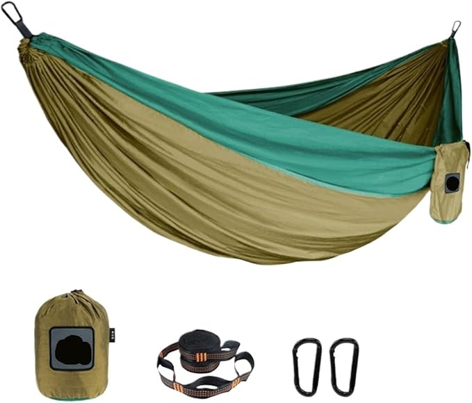 Portable Nylon Parachute Fabric Single and Double Size Outdoor Camping Hiking Garden Hammock