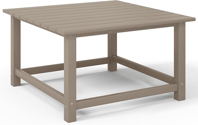 Costaelm Outdoor Kids Table, Toddler Dinner Table Baby Desk Outdoor Childrens Party Tables for Arts & Crafts, Snack Time, Multi-Activity Desk for Ages 2-8 in Classroom/Outside, Weathered Wood